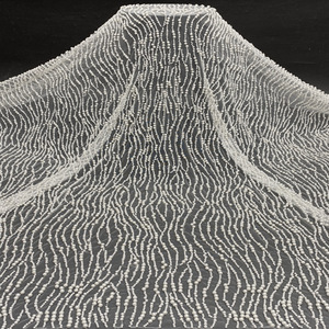 Nuovo Lussuoso Abito da Sposa con Ricamo a Perline da 4/6/8 <span class=keywords><strong>Centimetri</strong></span>, Abito Femminile, Tessuto per Abbigliamento alla Moda - Product Image 1