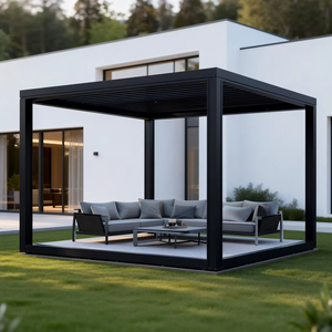 Pergola extérieure à lames orientables en alliage d'aluminium - Patio personnalisé avec design anti-rongeurs et respectueux de l'environnement pour les jardins - Product Image 2