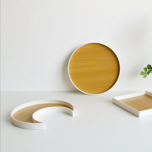 Plateau carré de style Ins pour l'entrée, le salon, plateau à eau, aromathérapie, corde pour la tête, petits objets décoratifs, plateau lunaire, panneau de densité ABS - Product Image 3