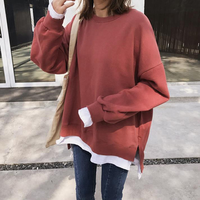 Cardigan à capuche zippé en coton bouclette épais 380g, sans plis, coupe ample, épaules tombantes, couleur unie