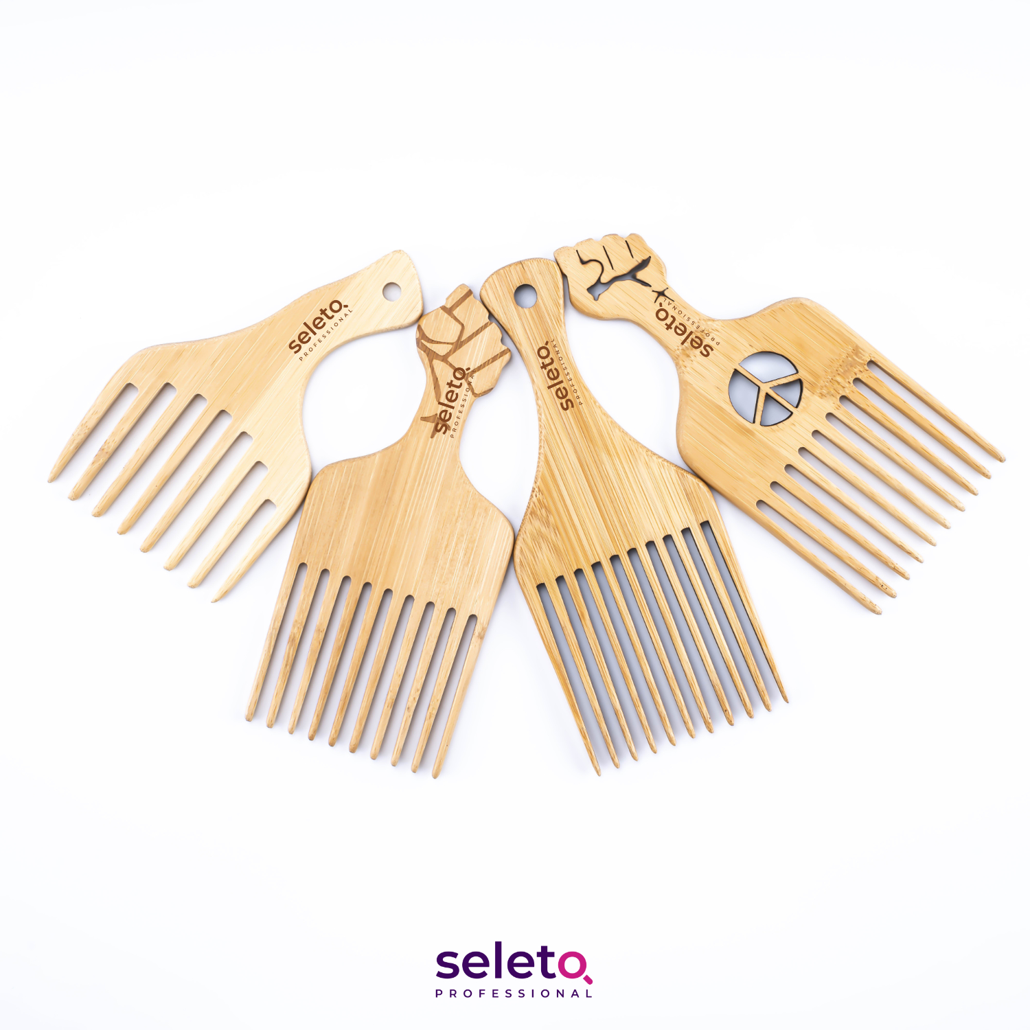 Профессиональная частная торговая марка, оптовая продажа, бамбуковые, эко, волосы с широкими зубьями, афро-волосы, деревянные бороды, гребень для бороды