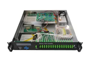 Amplifier serat optik FTTH CATV GPON 1550nm WDM EDFA 8 16 32 Port 19dBm 23dBm