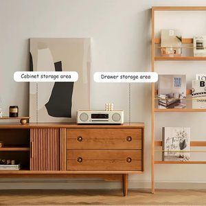 كومبو هوم تلفزيون مجلس الوزراء أثاث منزلي عالية الجودة الحديثة خشب البلوط التلفزيون تقف غرفة المعيشة التلفزيون تقف مجلس الوزراء خشب الصنوبر مع الأدراج - Product Image 3