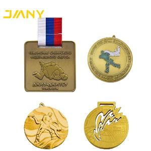China Custom Sports <strong>Cheap</strong> Brazilian Round Gold Embossed Sport Ribbons Award Jiu Jitsu <strong>Medal</strong> - Product Image 4