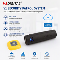 Système de patrouille de sécurité V1 avec dispositif de pointage RFID 125KHz, bâton de garde pour la sécurité des entrepôts et des campus avec gestion des données cloud
