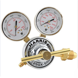 Kit de soudage et de découpe avec régulateur de débit d'oxygène Harris 25GX fabriqué aux États-Unis, avec réducteur de pression d'acétylène et d'azote - Product Image 5