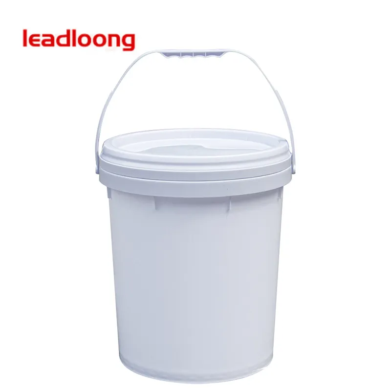 LEADLOONG -20L 두껍게 한 플라스틱 물통 뚜껑을 가진 밀봉된 배럴 물 배럴 둥근 물통 화학 배럴 페인트 물통