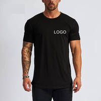 Nouveau design T-shirt de sport personnalisé pour homme 180 g/m² en coton élasthanne vierge pour la gym et le fitness, T-shirt décontracté de sport pour homme