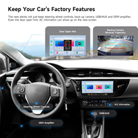 Lecteur multimédia de voiture Unité principale stéréo de voiture 10pouces Radio Android 8+256G Carplay Screen pour Tacoma 2015+
