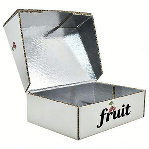 Boîtes Isolées en Aluminium Personnalisées avec Rabat en Aluminium, Emballage d'Isolation pour Chaîne du Froid, Emballage pour Aliments Frais et <span class=keywords><strong>Congelés</strong></span>, Caisses en Carton Ondulé pour Avion - Product Image 2