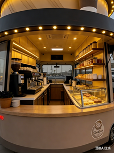 Remolque de Comida Móvil con Construcción de Fibra de Vidrio, Área de Cocina Totalmente Equipada, Resistente a la Oxidación, para Venta de Dulces y Hamburguesas - Product Image 5