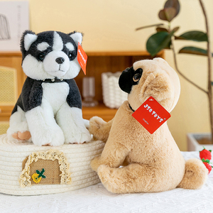 Đồ chơi thú nhồi bông thú cưng phổ biến bán trực tiếp từ nhà máy: Shai Pei, Schnauzer, Bulldog, mềm mại, dễ thương - Product Image 4