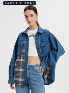 Chaqueta vaquera de manga larga a cuadros con botones, abrigo informal de invierno para mujer, ¡gran oferta! - Product Image 1