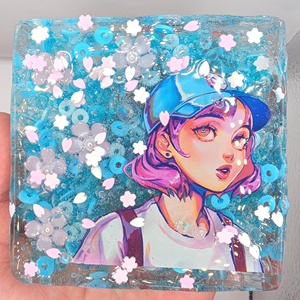 OEM ODM Anime Anime Picky Pad Hanami Sakura Theme Acrylic Standee Sensory Toy - Product Image 5