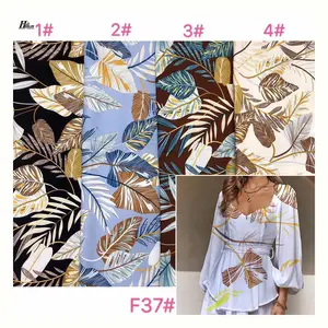 2023 Wholesale 150 cm Spun 100% Rayon Hawaian Floral Printed Fabric Papua New Guinea Designs For Maxi Dresses Sarong