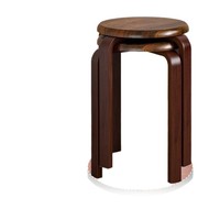 Tabourets ronds empilables en bois massif à usage domestique: tabourets de salle à manger en chêne à profil bas pour salon et table à manger, style minimaliste moderne