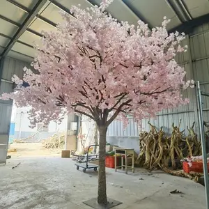 Büyük açık pembe yapay Sakura ağacı kiraz çiçeği çiçek ağaçları