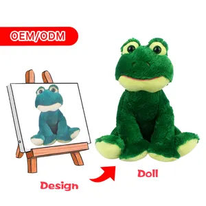 2023 Cpc Ce Oem Odm kunden spezifisches Design Cartoon Soft Toys benutzer definierte gefüllte Plüschtiere Frosch für Geschenke