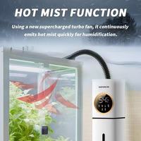 Humidificador Ultrasónico de 8L para Reptiles y Plantas, Gran Producción de Vapor, Bajo Ruido, para Uso Doméstico, Terrarios y Recintos de Selva Tropical