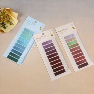 Sticking Gradient Morandi Index Loose-Leaf Color Transparent Self-Adhesive <b>Memo</b> <b>Pads</b> for Learning Office Use Simple - Product Image 6
