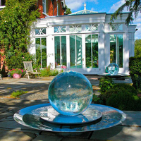 Garten Pool Landschaft Design Dekor 304/316SS Acryl Kugel Brunnen Skulptur Große Edelstahl Wasser brunnen Skulptur