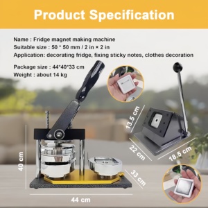 Vários Tamanhos Quadrado Preto Foto Retangular Máquina De Fazer Geladeira Material Ímã Geladeira Ímã Que Faz A Máquina - Product Image 3
