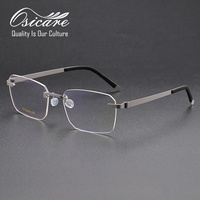 Lunettes de qualité supérieure, populaires, de luxe, fabriquées par des designers, fabricant de verres, lunettes sans monture, montures optiques en titane pour hommes
