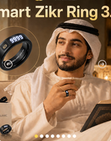 Anneau intelligent Zikr Tasbih et de suivi de santé tout-en-un : fréquence cardiaque, tension artérielle, suivi du sommeil, comptage des pas