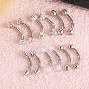 1 Pieza de Piercing de Acero Inoxidable para Ceja o <span class=keywords><strong>Labio</strong></span>, 8mm, Regalo de Boda, Chapado <span class=keywords><strong>en</strong></span> Oro, para Daith, Cartílago, Tragus, Concha - Product Image 4