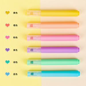 Deli S605 Highlighter 6 Colors 6-Pack Slanted Tip Colored Marker For Student Marking And Drawing - Product Image 4