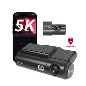 EM60 Cámara para Auto con Doble Lente, Frontal 4K y Trasera 2K, WIFI, 150 °    Cámara para Auto con Gran Angular, Visión Nocturna Superior, Control por Aplicación y Modo de Estacionamiento - Product Image 1