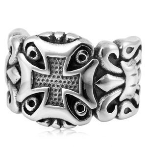 Yunnique – bague en argent à motif croisé, unisexe, style Punk, bijoux, cadeau, bagues à la mode - Product Image 3