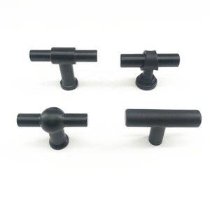 Poignées de porte modernes personnalisées d'usine CX837, poignées de tiroir noires, poignées de porte de cuisine, poignées en T, décoration de la maison - Product Image 6