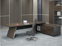 Mobilier de bureau design moderne pour chef, ensemble de table, bureau de gestionnaire en mélamine, MDF, poste de travail, bureau de direction de luxe pour PDG