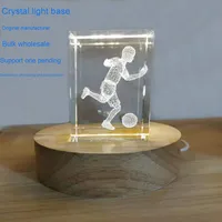 Lampe de nuit 3D créative en bois massif USB/Type-C, design moderne, base lumineuse, LED blanc chaud, alimentation par prise secteur, salon