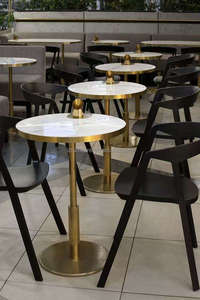 Table de restaurant carrée en métal pour restauration rapide, directement de l'usine de mobilier commercial - Product Image 5