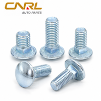 Boulon de chariot RuiLi zingué DIN 603 à tête ronde et col carré, boulon de fixation en acier pour structure métallique, métrique, vente en gros usine