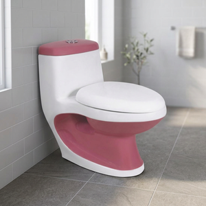 WC monobloc professionnel en céramique à siphon, suite sanitaire moderne pour salle de bain - Product Image 3