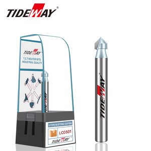 Tideway <span class=keywords><strong>CNC</strong></span> เสร็จเครื่องกัดไม้ V รูปร่าง end milling V Groove เราเตอร์บิตไม้แกะสลักเครื่องตัด - Product Image 1
