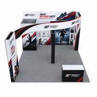 Système d'Exposition Modulaire 20x20 pieds avec Cadre en Aluminium pour Salon Professionnel