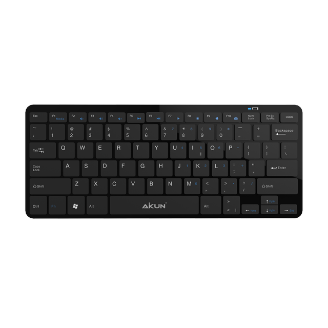 AIKUN BT8000 BT5.0 Cordless Ultra Thin Keyboard With Scissors Type Structure,Plug and Play,2 AAA Batteries
