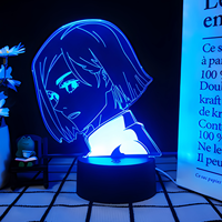 Projecteur de lune Anime, contrôle tactile Otaku, LED rechargeable, fonctionne sur batterie, design portable, télécommande
