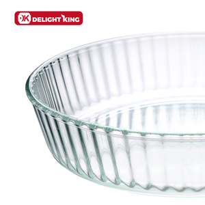 Plateau de cuisson en verre, assiette à Pie, en verre, Design fluché, Style français, 8 pièces - Product Image 4