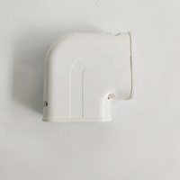 Conduit mince plat plié mini split pièces de rechange climatiseur en plastique à 90 degrés conduit en PVC