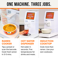 NEO CUCINA - Máquina de Ramen 3 en 1 para Encimera, Cocina Automática de Ramen Instantáneo Coreano