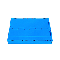 Grands bacs à fruits pliables en plastique pour entrepôt, caisses de stockage personnalisées empilables sur palette