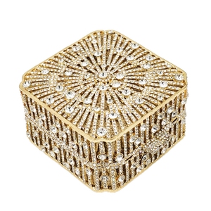 Impresionante Bolso de Noche Cuadrado con Cristales y Cadena Mini para Mujer, Ideal para Salir y Vestirse Elegante - Product Image 5