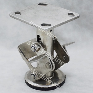 S-S 304 Edelstahl Rollen rad Boden Truck <span class=keywords><strong>Lock</strong></span> <span class=keywords><strong>Caster</strong></span> - Product Image 2