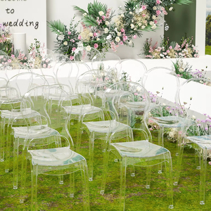 Fabbrica all'ingrosso in resina trasparente sedie per matrimonio sala festa banchetto di plastica diserbatura in acrilico chiaro eventi sedie - Product Image 1