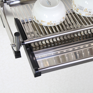 Ultimi prodotti scaffali di stoccaggio per piatti a 2 piani in <span class=keywords><strong>acciaio</strong></span> inossidabile da cucina a parete - Product Image 5